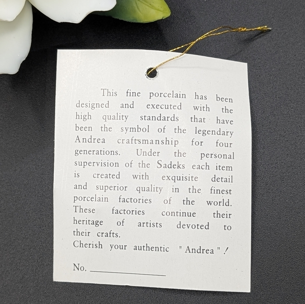 NIB Andrea's Flowers by Sadek White Magnolia with Bud - Picture 9 of 10